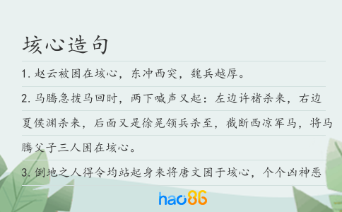垓心造句