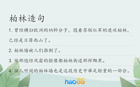 柏林造句