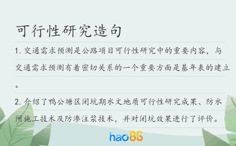 可行性研究造句
