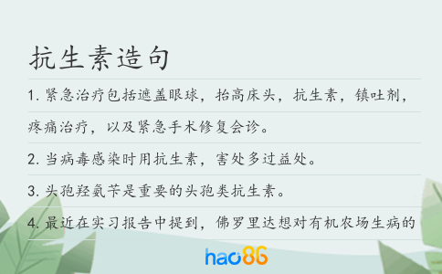 抗生素造句