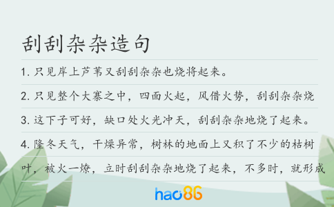 刮刮杂杂造句