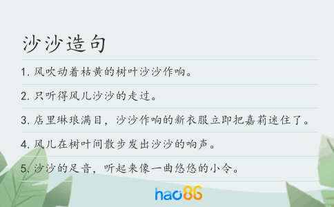 沙沙造句