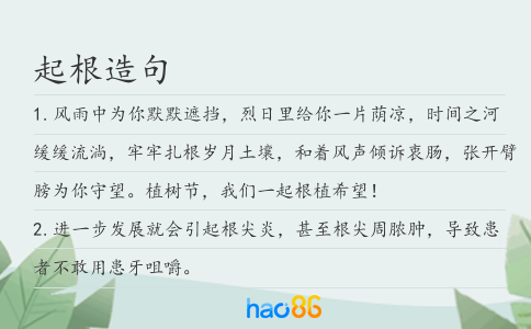 起根造句