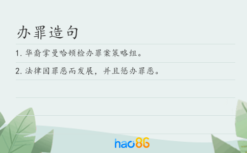 办罪造句