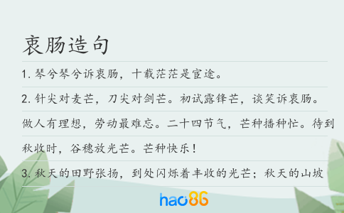 衷肠造句