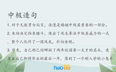 中极造句