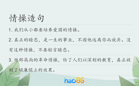 情操造句