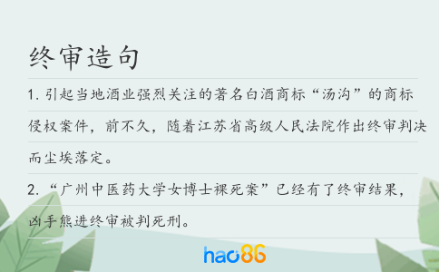 终审造句