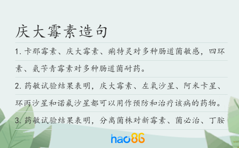 庆大霉素造句