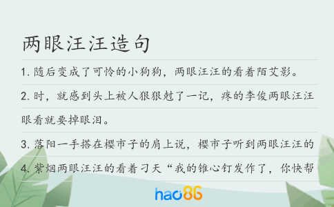 两眼汪汪造句