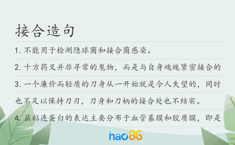 接合造句