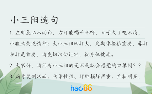 小三阳造句