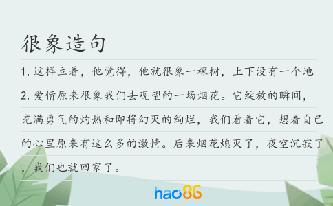 很象造句
