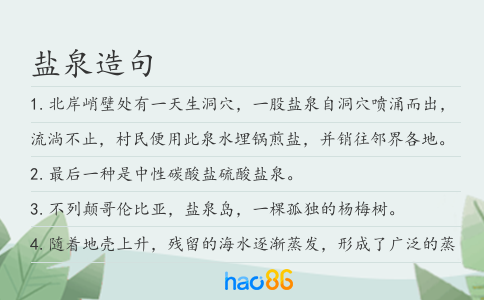 盐泉造句