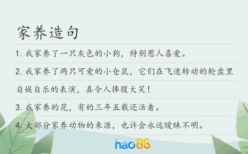 家养造句