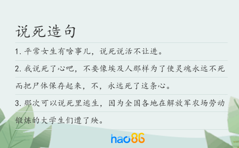 说死造句