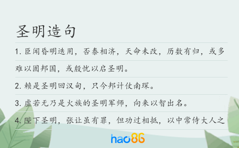 圣明造句