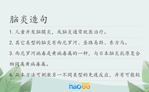 脑炎造句
