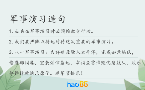 军事演习造句