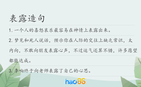 表露造句