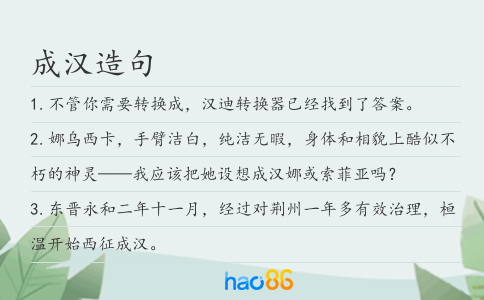 成汉造句