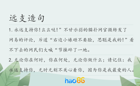 远支造句
