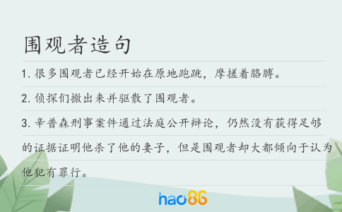 围观者造句