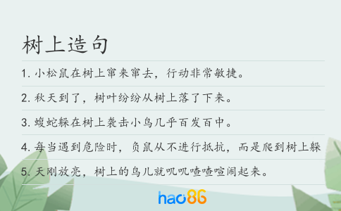 树上造句