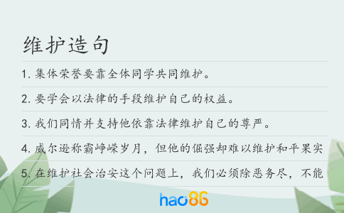 维护造句