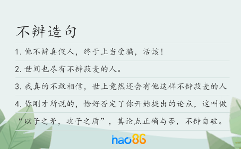不辨造句