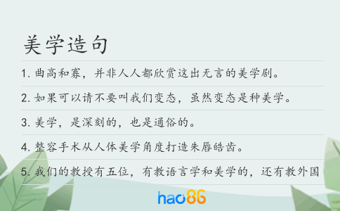 美学造句