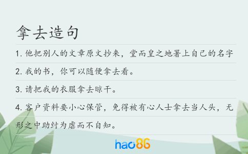 拿去造句