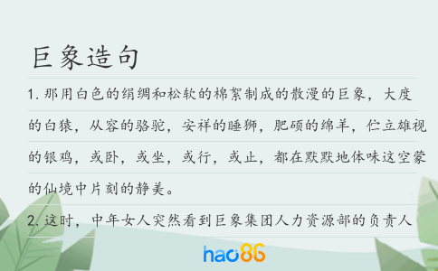 巨象造句