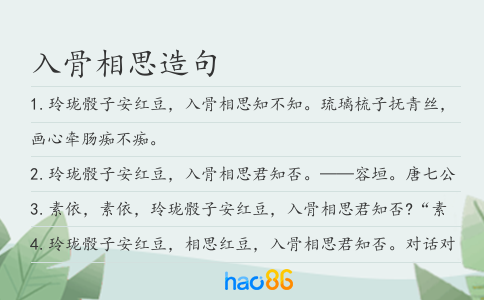 入骨相思造句