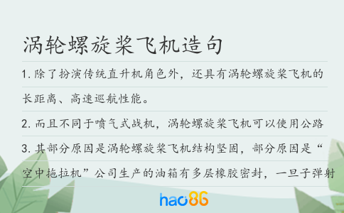 涡轮螺旋桨飞机造句
