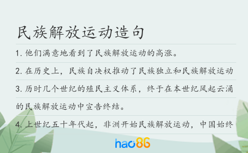 民族解放运动造句