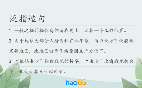 泛指造句