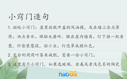 小窍门造句