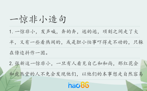 一惊非小造句