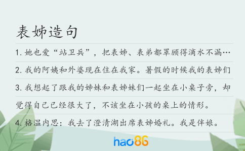 表姊造句
