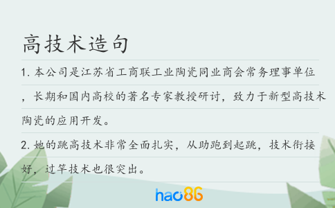 高技术造句