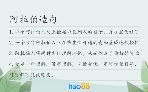 阿拉伯造句