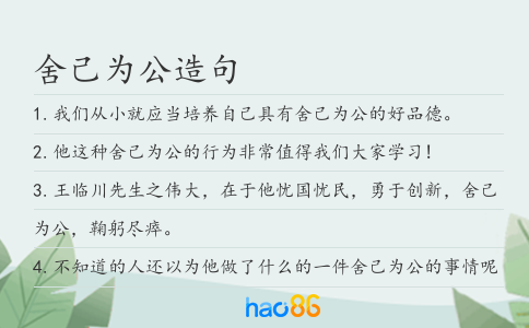 舍己为公造句