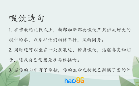啜饮造句