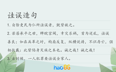 诖误造句