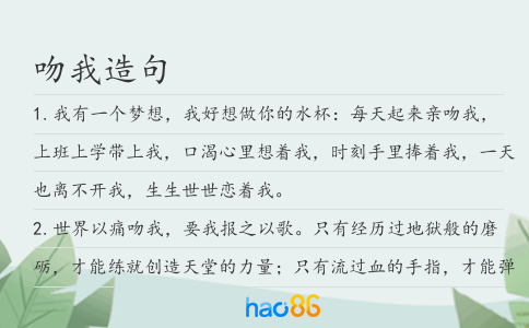 吻我造句