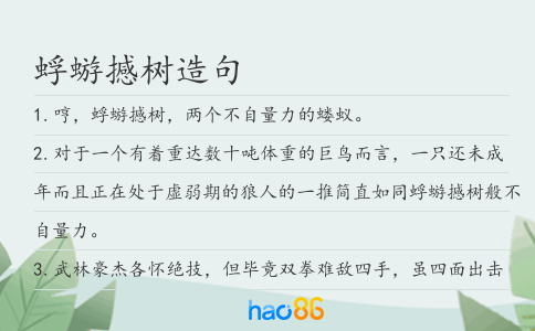 蜉蝣撼树造句