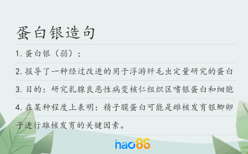 蛋白银造句