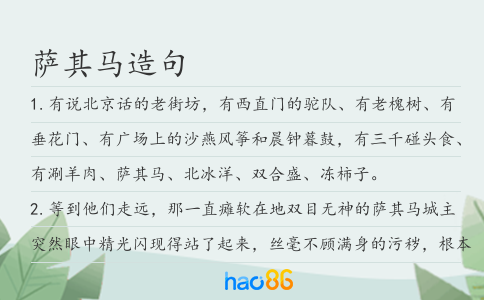 萨其马造句