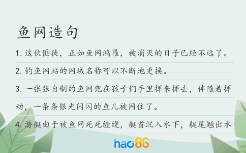 鱼网造句